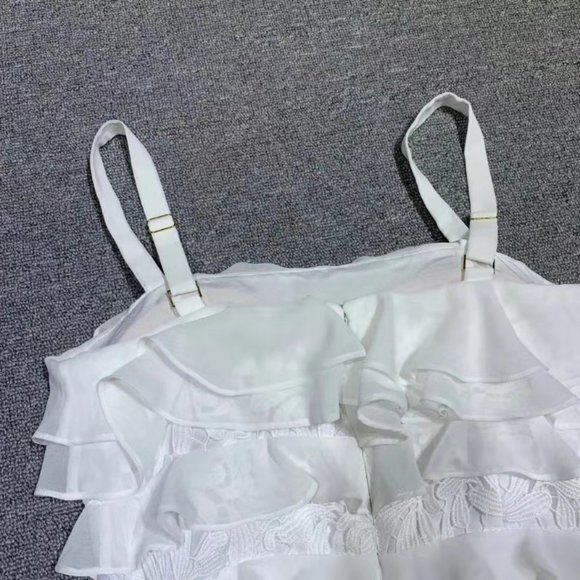 Lilly Pulitzer Olive Ruffle Lace Top white - Picture 5 of 7